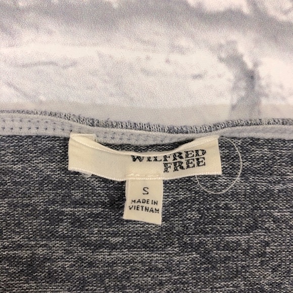 Wilfred Free oversized scoop neck tunic top Size Small Heather gray pockets - Picture 2 of 9